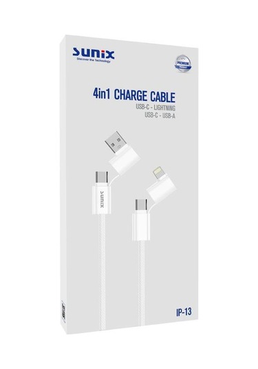 Sunix IP13 4in1 Usb-C Data & Şarj Kablosu