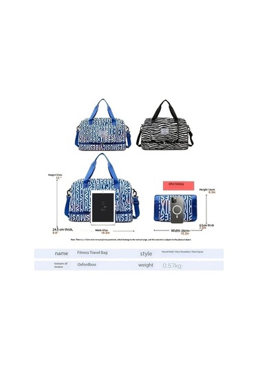 Sandwich Motion003 Siyah Zebra Desenli Dayanıklı Spor Çanta, Ayakkabı Bölmesi Siyah