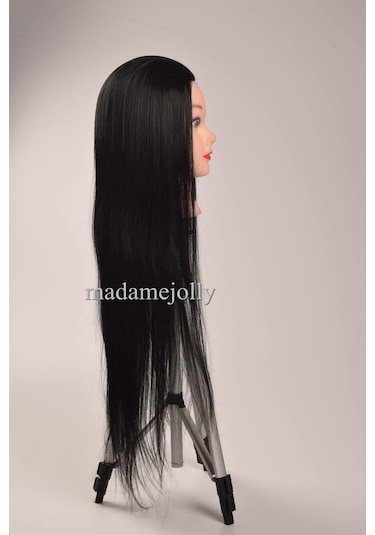 Renk Kuaför Eğitim Mankeni Çalışma Kafası Sentetik Fiber