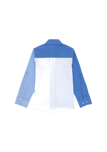 U.s. Polo Assn. Erkek Çocuk Mavi Gömlek Desenli 50306578-vr036 Mavi