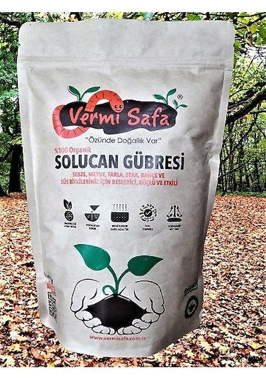 Vermisafa %100 Doğal Organik Katı Solucan Gübresi 1KG