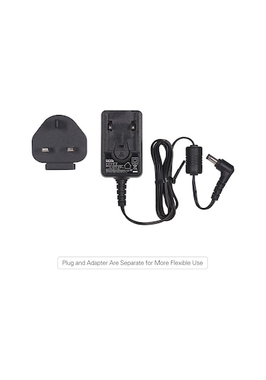 Yaozixa Gitar Mini Hoparlör Ve Efektör İçin 9v 0.5a Güç Adaptörü - İngiliz Şarj Ucu, Gürültü Engelleme Manyetik Halka, 100-240v, İç Negatif Dış Pozitif