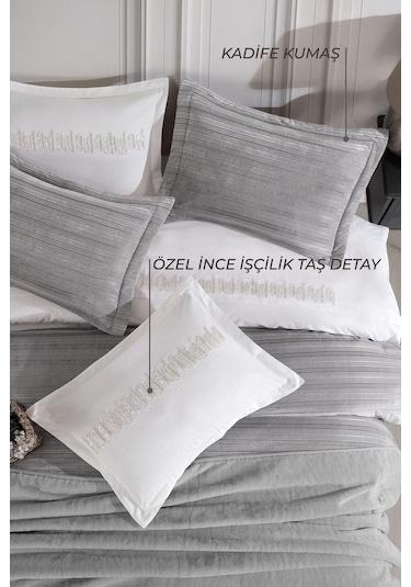 Elart Luxury Çeyiz Paketi Gri 11 Parça Gri