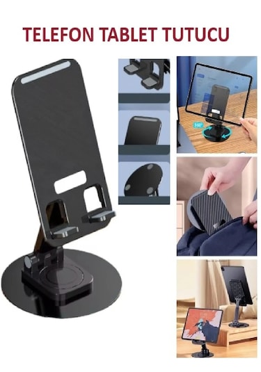 360 Dönebilen Telefon Tutucu Katlanabilir Tablet Tutucu Masa Üst