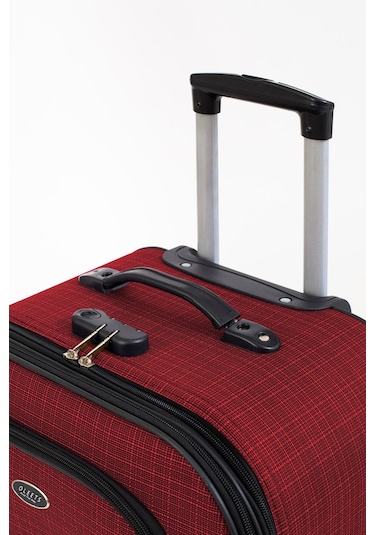 Oleets 8 Tekerli Su Geçirmez Ultra Kalite Kumaş Orta Boy Valiz Bordo