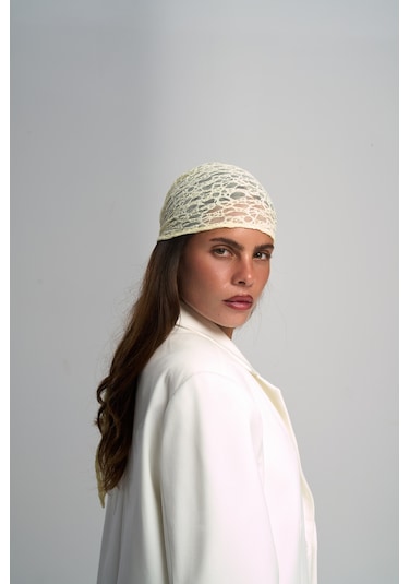 Mai Studios Co. Miray Üçgen Kesim Sarı Dantel Bandana sarı