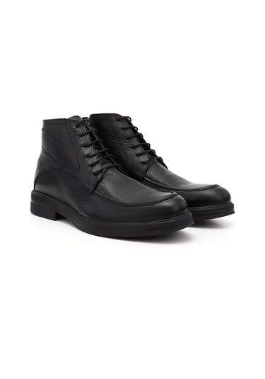 Gönderi R Kadın Siyah Floter Fermuarlı Hakiki Deri Klasik Bot Dkmb64901653 Siyah