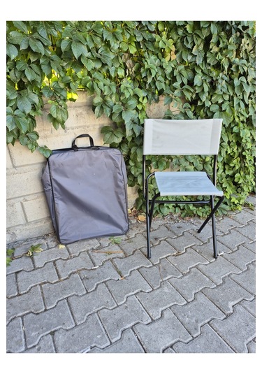 3'lü Katlanabilir Bahçe Piknik Balıkçı Kamp Seti Gri