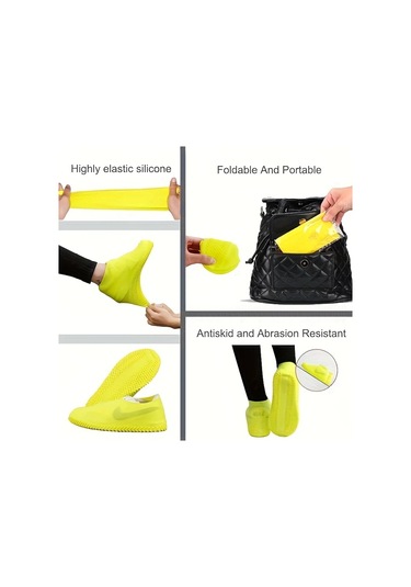 Willowhaven Yellow 3pcs Su Geçirmez Outdoor Bot Koruyucu - 34-45 Tek Beden Dayanıklı Kaydırmaz Altın