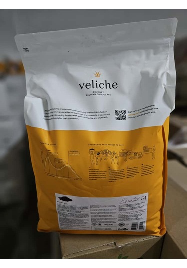 Veliche Belçika Bitter Pul Çikolata %54 10kg