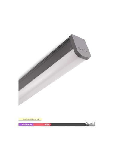 ACK LED Bant Etanj Armatür 4000K Ilık Beyaz 36W 121cm Beyaz