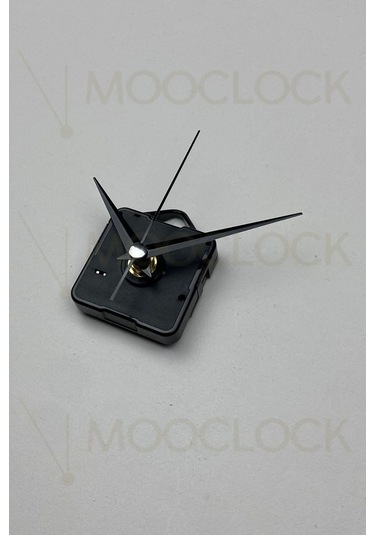 Saat Mekanizması, Akar Sessiz Duvar Saati Mekanizması, 14 Mm Şaft Askılı Kısa Siyah