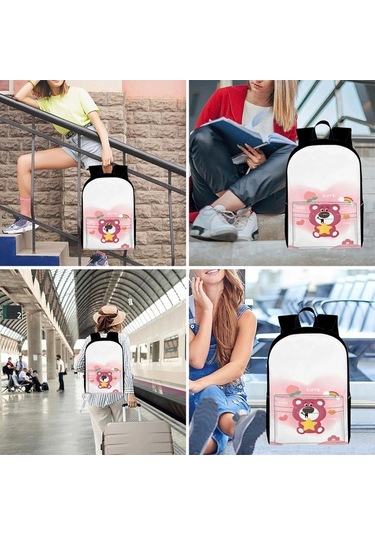 Trendooze Ve Siyah Siyah Sırt Seyahat, Organizasyon Kılıfı Kawaii Karikatür, İş, İle Gençler, Dizüstü Çoklu Çantası, Bölmeleri Bilgisayar Abd18 15.6 Dz Siyah