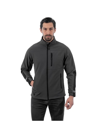 Şensel, Softshell Mont, Koyu Gri -91E632- Su Itici
