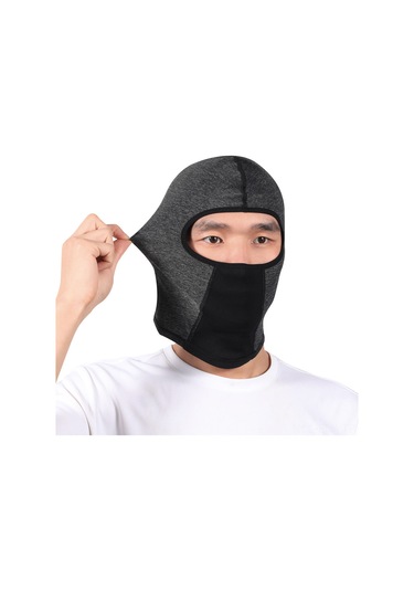 Xindoker Motosiklet Bisiklet Kullanıma Uygun Siyah Buz İpi Kafa Bandı - Güneşten Koruma, Teri Emici, Nemlendirici, Gözlük Delikli Seçenekli Siyah
