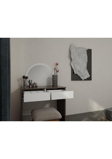 Huzur Makyaj Masası Antrasitmeşe Antrasit - Beyaz