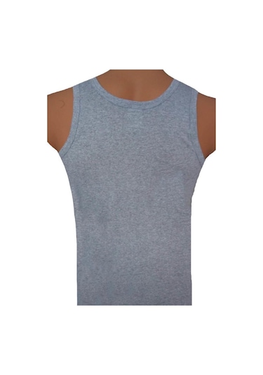 12 Li Paket Nazar Yıldız Erkek Penye Atlet Renk Seçenekli Gri