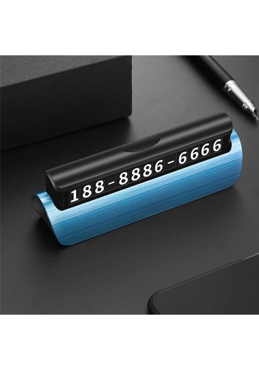 Siyah-gizli Aydınlık Araç Telefonu Plaka Otomatik Etiket Gece Lambası Oto Styling İçin Arabada Telefon Numarası Geçici