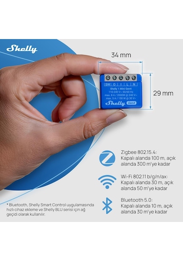 Shelly 1 Mini Gen4 Akıllı Röle