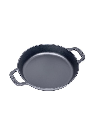 Sürel Döküm 20 Cm Yuvarlak Düz Sahan Mat Siyah Siyah