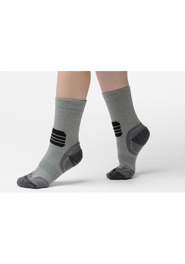 Thermoform Running Çocuk Çorap Gri Çok Renkli