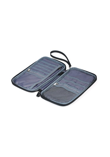 Hangfox Pratik Seyahat Çantası: 13 Cep Ve Kalem Klipsli Pasaport Cüzdanı - Gri Gri