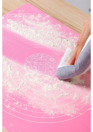 Tilbe Home Silikon Hamur Açma Matı Ölçülü Isıya Dayanıklı Mat