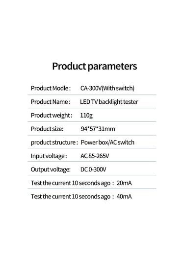 Yaozixa Led Işık Şeridi Test Cihazı 300v - Lcd Tv Arka Işık Tamiri Aracı, Kapasitör/diyot Voltaj Testeri, Otomatik Adaptasyon, Amerikan Standardı 110v