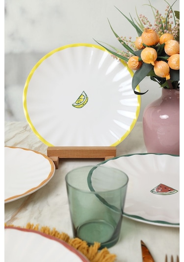 Keramika Fruit Feast Sirius Servis Tabağı 27 Cm 4 Adet 23108-09-10-11 Çok Renkli