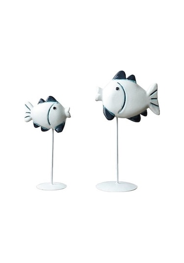 Lijinxu Öpüşen Balık Süsü Masaüstü Komik Tatil Dekorasyonu 22cmx11cmx7,3cm