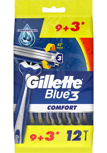 Gillette Blue 3 Comfort Tıraş Bıçağı 9 + 3
