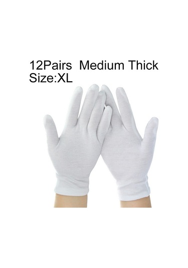 Sones 12 Çift Saf Pamuklu İş Eldiveni, Orta Kalınlıkta Beden: Xl