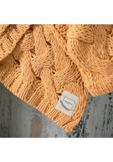 Serenita Saç Örgü Triko Tv Battaniyesi Throw Koltuk Şalı (538861659)-110X160