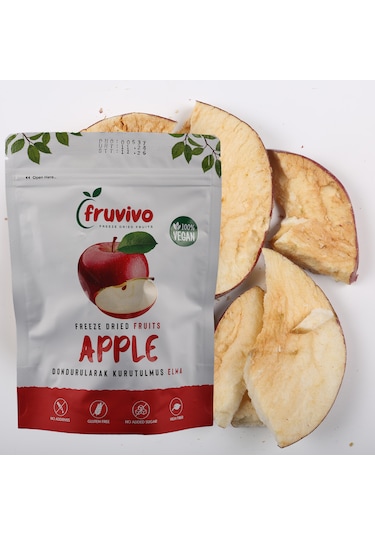 Dondurularak Kurutulmuş Elma 20 Gr, %100 Vegan, Glutensiz