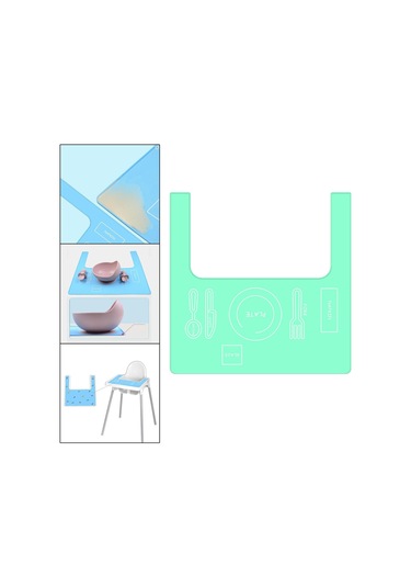 Homyl Mama Sandalyesi Placemat Bpa Free Silikon Baby Type3-yeşil Type3 Yeşil