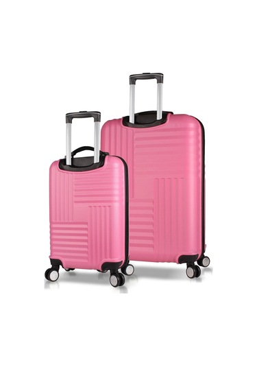 My Valice Puzzle Abs Kabin Ve Büyük Boy Pembe 2'li Valiz Seti Pembe