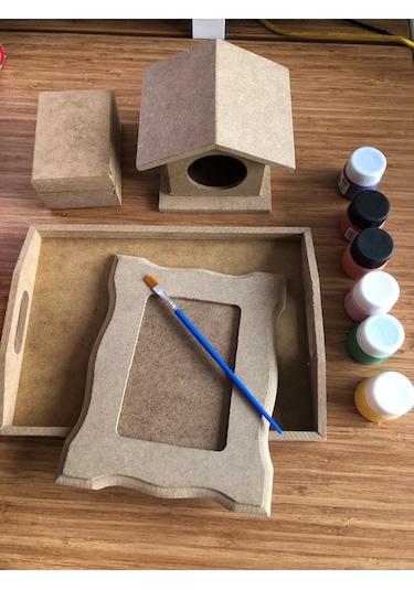 Eğitici Ahşap Hobi Boyama Seti Set 2