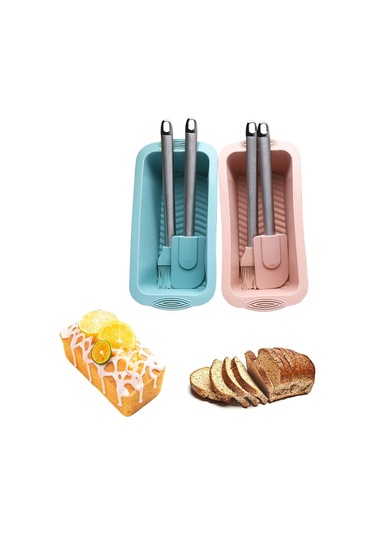 Soulader Silikon Ekmek Kalıbı Seti 3 Parça Yapışmaz Kek Tavası Ve Paslanmaz Çelik Mutfak Aksesuarları İle Pişirme Diğer