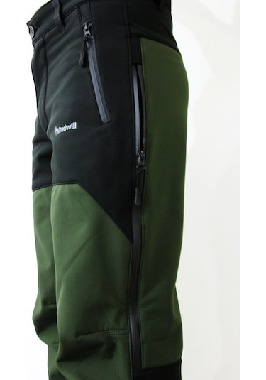 Mudwill Erkek Kışlık Softshell Pantolon Haki-Siyah