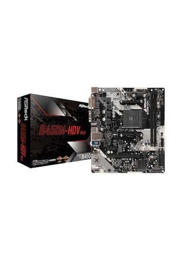 ASRock B450M-HDV R4.0 AMD B450 3200 MHz DDR4 Soket AM4 mATX Anakart