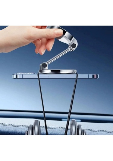 Acl T-93 Gösterge P. İçin,mıknatıslı, Çinko Metalli, Araç İçi Telefon Tutucu Siyah - Siyah