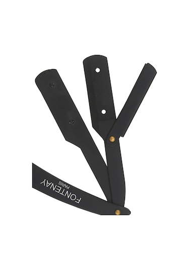 Fontenay Kapaklı Jilet Takılabilir Çelik Sakal Usturası Mat Siyah