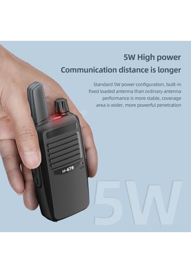 Yunboo Yetişkinler İçin 16 Kanallı Uhf Telsiz - Fm Alıcı-verici, Şarj Edilebilir Bataryalı