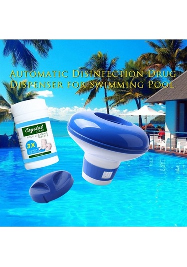 Pazly Yüzme Havuzu Temizleme Şamandırası - 100 Tabletli Klor Dağıtıcı Seti Küçük Boyutlu