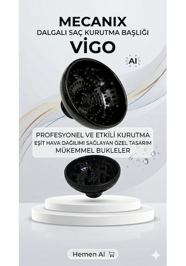 Dalgalı Saç Kurutma Aparatı Vigo Diffusor Vg3500
