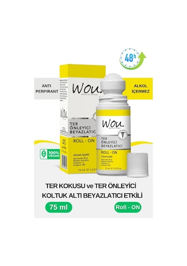 Wou Ter Önleyici ve Beyazlatıcı Roll -On 75 ML