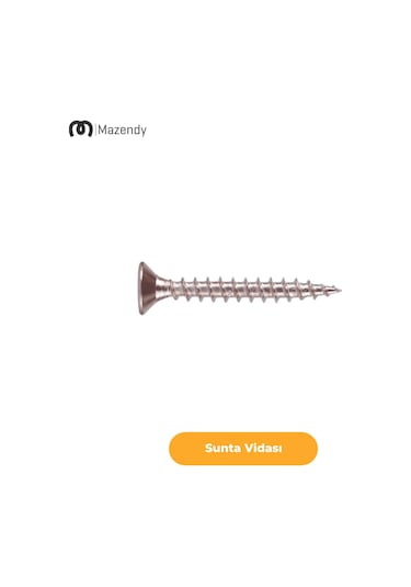 Sunta Vidası Galvanizli 4x30 Mm 100 Adet -