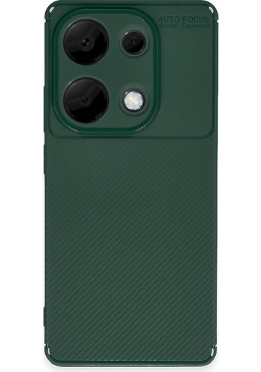 Xiaomi Redmi Note 13 Pro 4g Kılıf Focus Carbon Silikon Kapak Koyu Yeşil