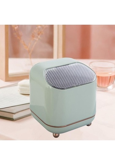 Pazly Yeşil Suntek Sepeti Masaüstü Küçük Kovası, Kovası Kapaklı Çöp Fg Yeşil