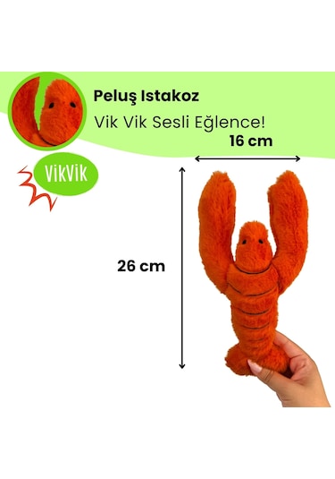 Havhav Vik Vik Sesli Istakoz Peluş Köpek Oyuncağı